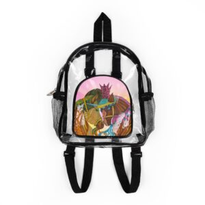 Clear Stadium Backpack with Limited Edition King and Queen Unicorn Art
